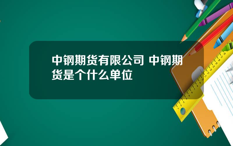 中钢期货有限公司 中钢期货是个什么单位